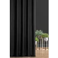 Zasłona szyta na taśmie fala czarna z tkaniny w stylu ekologicznym