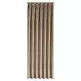 Zasłona ciemnobeżowa z welwetowej tkaniny 80x270 cm system flex - MELANIE Eurofirany
