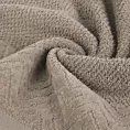 Ręcznik do rąk 30x50 cm bawełniany kolor beżowy o ryżowej strukturze z welwetową bordiurą 500 g/m2 LOREN Eurofirany