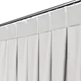 Zasłona jasnoszara z tkaniny welurowej 50x240 cm szerokość po zmarszczeniu flex 1:1,5 Dora Eurofirany