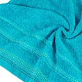 Ręcznik kąpielowy 50x90 cm bawełniany kolor turkusowy z ozdobnym stębnowaniem 500 g/m2 POLA Eurofirany