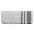 Ręcznik kąpielowy 50x90 cm bawełniany kolor srebrny z ozdobną bordiurą 500 g/m2 MERY Eurofirany