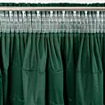 Zasłona ciemnozielona zdobiona falbanami z welwetu 140x270 cm taśma AURA Eurofirany