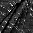 Narzuta czarno, srebrna 170x210 cm zdobiona przecieranym wzorem i pikowana metodą hot press BLINK 1 DESIGN 91 Eurofirany