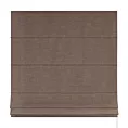 Roleta rzymska brązowa z gładkiej, przyjemnej w dotyku tkaniny z efektem melanżu