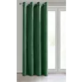 Zasłona ciemnozielona z matowego welwetu 215x250 cm przelotka MELANIE Eurofirany