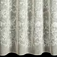 Zasłona beżowa zdobiona szenilowym haftem roślinnym 140x250 cm przelotki - LILY Eurofirany