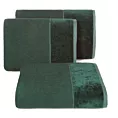 Ręcznik kąpielowy 50x90 cm bawełniany kolor butelkowy zielony z bordiurą z weluru 500 g/m2 LUCY Eurofirany