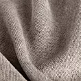 Obrus szyty ciemnobeżowy z miękkiej matowej tkaniny szenilowej o naturalnym splocie