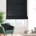 Roleta rzymska czarno srebrna z gładkiej tkaniny przeplatanej błyszczącą lureksową nicią