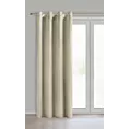 Komplet 2 szt. zasłon kremowych z welwetowej tkaniny 140x250 cm przelotki - DARLA Eurofirany