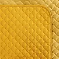 Narzuta welwetowa musztardowa 220x240 cm pikowana metodą hot press z motywem rybiej łuski ARIEL EUROFIRANY CLASSIC