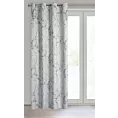 Zasłona jasnoszaro, grafitowa z marmurkowym wzorem, welwetowa 140x250 cm przelotka WERA Eurofirany