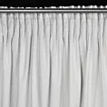 Zasłona biało, srebrzysta zdobiona błyszczącym przecieranym wzorem z welwetu 140x270 cm taśma RENIA Eurofirany