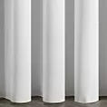 Firana szyta na przelotkach ORIANA biała z delikatnej w dotyku, gęsto tkanej, matowej krepy, wykończona obciążnikiem
