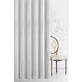 Tkanina firanowa z efektem deszczyku z pionowymi prążkami, wykończona obciążnikiem Eurofirany