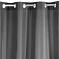 Zasłona grafitowa z matowej gładkiej tkaniny 140x250 cm przelotka RITA Eurofirany