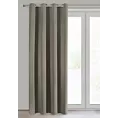 Zasłona ciemnobeżowa zaciemniająca gładka półmatowa 135x250 cm przelotka LOGAN Eurofirany