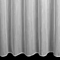Firana szyta na taśmie 8 cm biało srebrna matowa siateczka o naturalnym splocie z delikatnymi cekinami, wykończona obciążnikiem