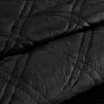 Narzuta welwetowa czarna 220x240 cm pikowana metodą hot press wzór geometryczny LUIZ 8 DESIGN 91 Eurofirany