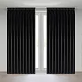 Zasłona czarna z welwetowej tkaniny 125x270 cm system flex - MELANIE Eurofirany
