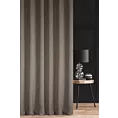 Zasłona szyta na taśmie 5 cm brązowo złocista z melanżowej tkaniny w stylu eko z dodatkiem nici metalicznej