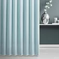 Firana szyta na flexach błękitna o strukturze drobnej siatki, nie wymagająca prasowania