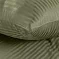Pościel 160x200 cm satyna bawełniana kolor oliwkowy w drobne prążki VERA Eurofirany