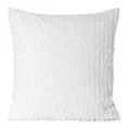 Poszewka na poduszkę 45x45 cm z szyfonowej tkaniny zdobiona moherową nicią biała SELMA EVA MINGE Eurofirany