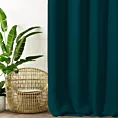 Zasłona ciemnoturkusowa  z gładkiej tkaniny zaciemniająca typu blackout 135x250 cm przelotka PARISA  DESIGN 91 Eurofirany