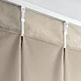 Zasłona beżowa z welwetowej tkaniny 125x270 cm system flex - MELANIE Eurofirany