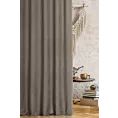 Zasłona szyta na przelotkach ADESSA grafitowa z miękkiej tkaniny o welurowej strukturze
