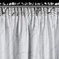 Zasłona biało, czarna zdobiona nadrukiem liści 140x270 cm taśma ROMI Eurofirany