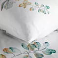 Pościel 220x200 cm bawełniana kolor biały, pomarańczowy z wzorem roślinnym AMELIA Eurofirany Premium