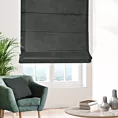 Roleta rzymska ENYA grafitowa z miękkiej półmatowej tkaniny welwetowej