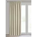 Zasłona ciemnobeżowa z matowej gładkiej tkaniny 140x270 cm taśma RITA Eurofirany