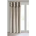 Zasłona beżowa zdobiona falbanami z welwetu 140x250 cm przelotka ERIN Eurofirany