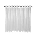 Firana biała z lekkiej mikrosiateczki z połyskiem zakończona haftem 300x145 cm przelotka ELLIE Eurofirany