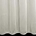 Firana szyta na flexach kremowa z półmatowej tkaniny z efektem deszczyku, wykończonej obciążnikiem