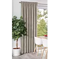 Zasłona beżowa z tkaniny welurowej 420x260 cm taśma - Dora Eurofirany