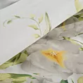 Pościel 220x200 cm bawełniana kolor biały, jasnozielony z subtelnym botanicznym wzorem SPRING 22 Eurofirany