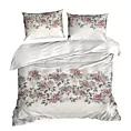 Pościel 220x200 cm bawełniana kolor jasnoszary, biały z wzorem kwiatowym NIKA 43 Eurofirany
