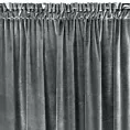 Zasłona grafitowa z połyskiem, welwetowa 140x270 cm na taśma SAMANTA Eurofirany