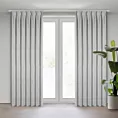 Zasłona srebrna o płóciennym splocie z efektem melanżu 80x270 cm system flex - JULA Eurofirany