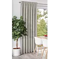 Zasłona ciemnobeżowa z tkaniny welurowej 420x260 cm taśma - Dora Eurofirany