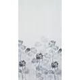 Tkanina firanowa matowy batyst, z malarskim kwiatowym nadrukiem, półtransparentny,Eurofirany