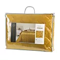 Narzuta welwetowa miodowa 220x240 cm pikowana metodą hot press SOFIA 5 EUROFIRANY PREMIUM