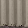 Zasłona szyta na przelotkach jasnokremowa z miękkiej tkaniny o welurowej strukturze