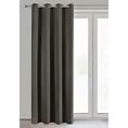 Zasłona grafitowa zaciemniająca gładka półmatowa 140x270 cm przelotka LOGAN Eurofirany