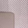 Narzuta welwetowa pudrowy róż 70x160 cm pikowana w jodełkę metodą hot press SOFIA EUROFIRANY PREMIUM